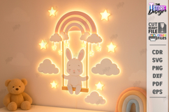 Nursery Luminous Wall Décor Laser Cut | Led Lights Decor Kit Product Image 1
