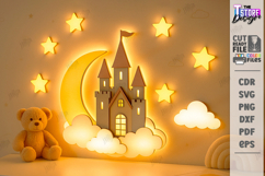 Nursery Luminous Wall Décor Laser Cut | Led Lights Decor Kit Product Image 1