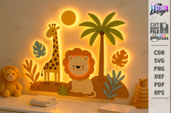 Nursery Luminous Wall Décor Laser Cut | Led Lights Decor Kit Product Image 1