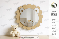 Nursery Mirror Laser Cut. Kids Room Decor SVG Product Image 1