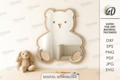 Nursery Mirror Laser Cut. Kids Room Decor SVG Product Image 1