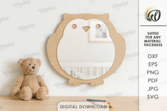 Nursery Mirror Laser Cut. Kids Room Decor SVG Product Image 1
