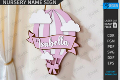 Nursery Name Sign Laser Cut|Wall Decor|Kids Room|Wall Signs Product Image 1