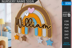 Nursery Name Sign Laser Cut|Wall Decor|Kids Room|Wall Signs Product Image 1