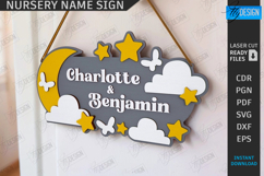 Nursery Name Sign Laser Cut|Wall Decor|Kids Room|Wall Signs Product Image 1