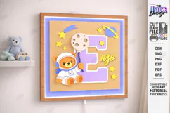 Astronaut Bear Nursery Name Sign Laser Cut | Kids Laser |CNC Product Image 1