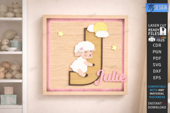 Nursery Name Sign Alphabet Laser Cut | Wall Monogram | Sheep Product Image 1