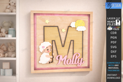 Nursery Name Sign Alphabet Laser Cut | Wall Monogram | Sheep Product Image 1