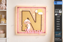 Nursery Name Sign Alphabet Laser Cut | Wall Monogram | Sheep Product Image 1