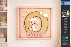 Nursery Name Sign Alphabet Laser Cut | Wall Monogram | Sheep Product Image 1