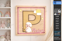 Nursery Name Sign Alphabet Laser Cut | Wall Monogram | Sheep Product Image 1