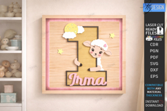 Nursery Name Sign Alphabet Laser Cut | Wall Monogram | Sheep Product Image 1