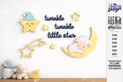 Nursery Wall Decor Laser Cut | Kids Room Decor | Kids Laser Product Image 1