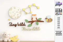 Nursery Wall Decor Laser Cut | Kids Room Decor | Kids Laser Product Image 1