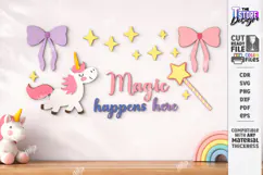 Nursery Wall Decor Laser Cut | Kids Room Decor | Kids Laser Product Image 1