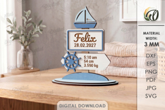 3D Stands With Baby Birth Stats Bundle Laser Cut Product Image 13
