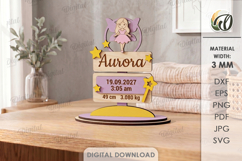 3D Stands With Baby Birth Stats Bundle Laser Cut Product Image 12