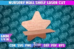 Star Nursery Wall Shelf Laser Cut | Laser Cut Design | CNC Product Image 1