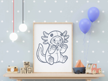 Cute Ferret Axolotl SVG Bundle - Kawaii Weasel for Cricut Product Image 4
