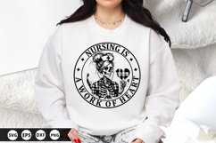 Nursing is a work of heart - Nurse SVG Design Product Image 1