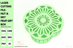 Divided nut & dry fruit gift box svg - Laser cut design Product Image 2