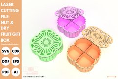 Divided nut & dry fruit gift box svg - Laser cut design Product Image 1