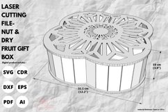 Divided nut & dry fruit gift box svg - Laser cut design Product Image 3