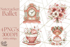 Nutcracker Ballet Christmas Clipart PNG Product Image 1