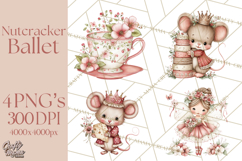 Nutcracker Ballet Christmas Clipart PNG Product Image 1