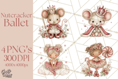 Nutcracker Ballet Christmas Clipart PNG Product Image 1
