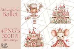 Nutcracker Ballet Christmas Clipart PNG Product Image 1