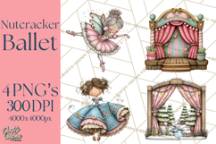 Nutcracker Ballet Clip Art, Miniature Christmas PNG Product Image 1