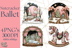 Nutcracker Ballet Clip Art, Miniature Christmas PNG Product Image 1