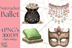 Nutcracker Ballet Clip Art, Miniature Christmas PNG Product Image 1