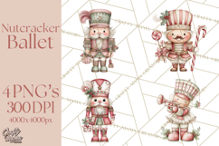 Nutcracker Ballet Christmas Clipart PNG Product Image 1