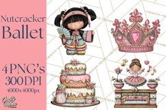 Nutcracker Ballet Clip Art, Miniature Christmas PNG Product Image 1