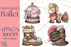 Nutcracker Ballet Clip Art, Miniature Christmas PNG Product Image 1