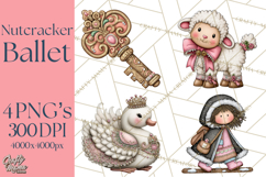 Nutcracker Ballet Clip Art, Miniature Christmas PNG Product Image 1