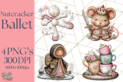 Nutcracker Ballet Clip Art, Miniature Christmas PNG Product Image 1