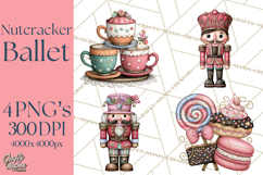 Nutcracker Ballet Clip Art, Miniature Christmas PNG Product Image 1