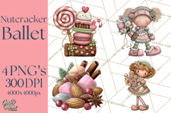 Nutcracker Ballet Clip Art, Miniature Christmas PNG Product Image 1