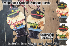 Nutcracker Duo Mod Podge Ornaments SVG and Printables Product Image 1