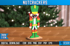 Wooden Layered Nutcracker Laser Cut, Christmas Home Decor Product Image 1