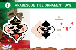Nutcracker Arabesque tile | Christmas ornament SVG Product Image 2