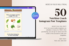 Nutrition Coach Instagram Post Templates Product Image 7