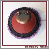 In the hoop Brooch pattern fringe machine embroidery design Product Image 6