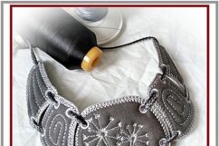 In the hoop Embroidery design Boho style necklace Dandelion. Product Image 10