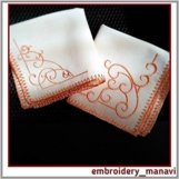 ITH embroidery design kerchiefs with and without a pattern. Product Image 5