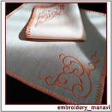 ITH embroidery design kerchiefs with and without a pattern. Product Image 6