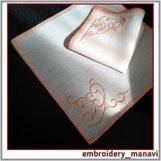 ITH embroidery design kerchiefs with and without a pattern. Product Image 2